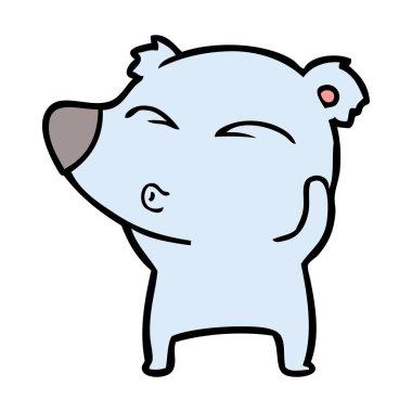 Çizgi film ayısının vektör çizimi