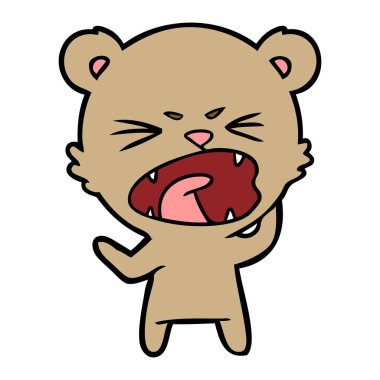 bağıran kızgın çizgi film ayı