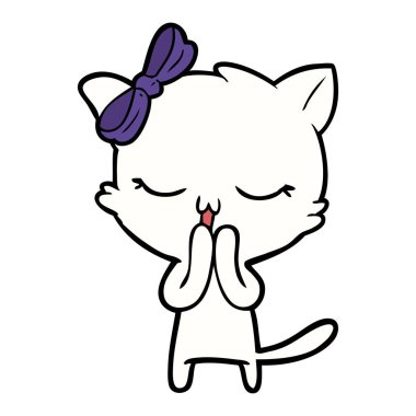 kafa yay ile karikatür kedi