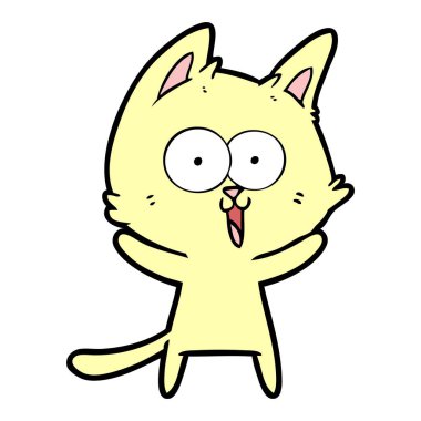 komik karikatür kedi vektör çizim