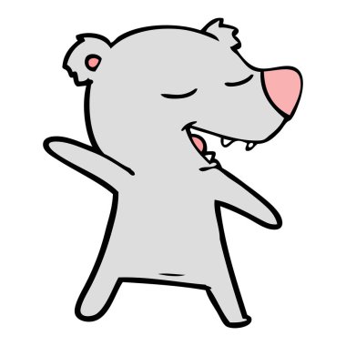 Çizgi film ayısının vektör çizimi