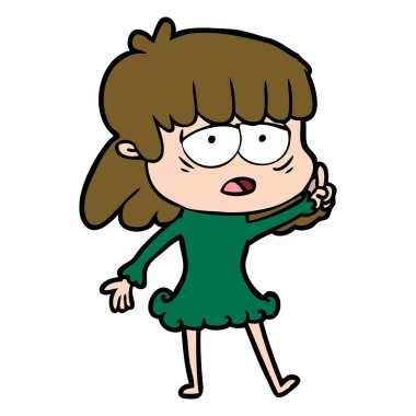 vektör çizim karikatür yorgun kadın