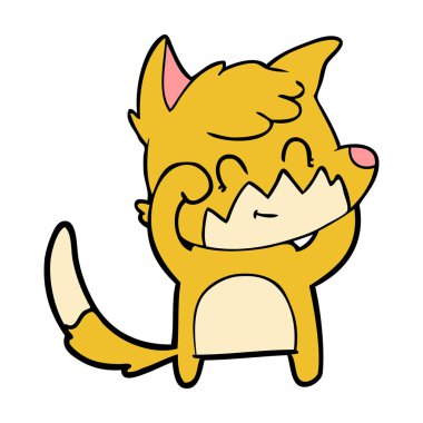 vektör çizim karikatür dostu Fox