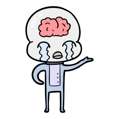 büyük beyin uzaylı ağlıyor çizgi film