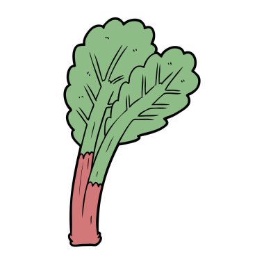 vektör çizim karikatür ravent