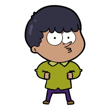 vektör çizim karikatür meraklı çocuk