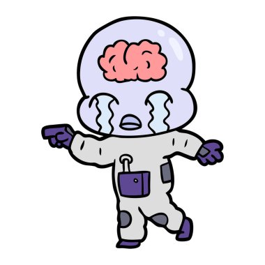 büyük beyin uzaylı ağlıyor çizgi film