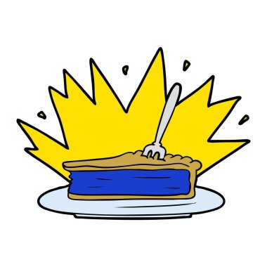 çizgi film lezzetli tatlı vektör çizim