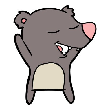 Çizgi film ayısının vektör çizimi