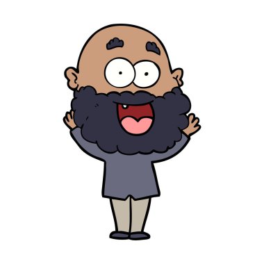 çizgi film çılgın mutlu adam sakallı