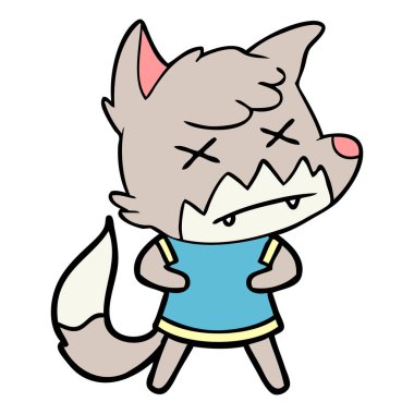 Çizgi film tilkisinin vektör çizimi