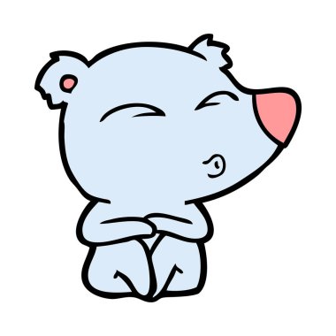 Çizgi film ayısının vektör çizimi