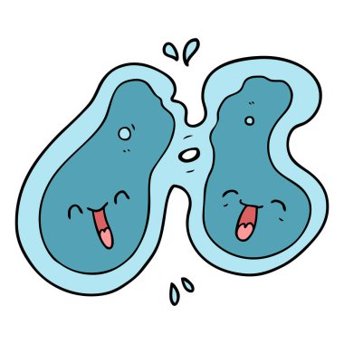 vektör çizim karikatür hücreye bölme