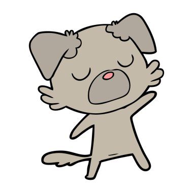 Çizgi film köpeğinin vektör çizimi