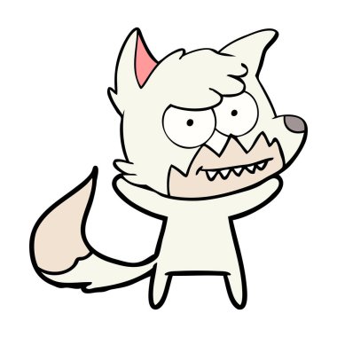 vektör çizim karikatür sırıtan Fox