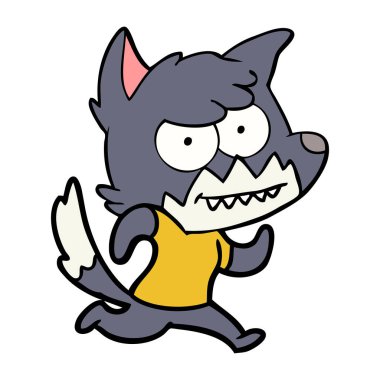 vektör çizim karikatür sırıtan Fox