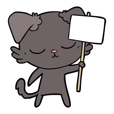 Çizgi film köpeğinin vektör çizimi