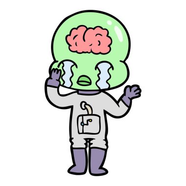 büyük beyin uzaylı ağlıyor çizgi film