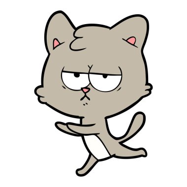 Çizgi film kedisinin vektör çizimi