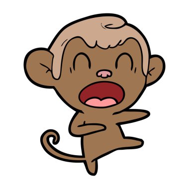 maymun çizgi film dans bağırarak