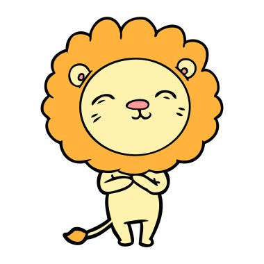 Çizgi film aslanının vektör çizimi