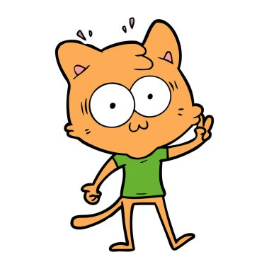 Çizgi film kedisinin vektör çizimi