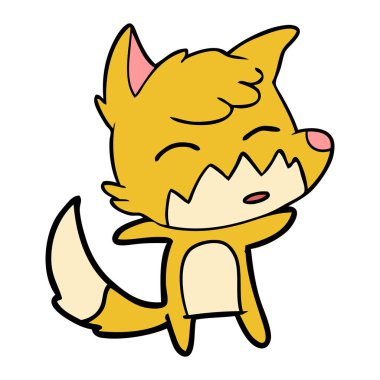 Çizgi film tilkisinin vektör çizimi