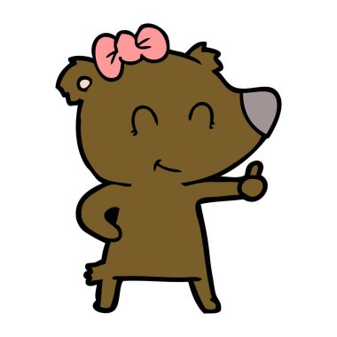 Çizgi film ayısının vektör çizimi