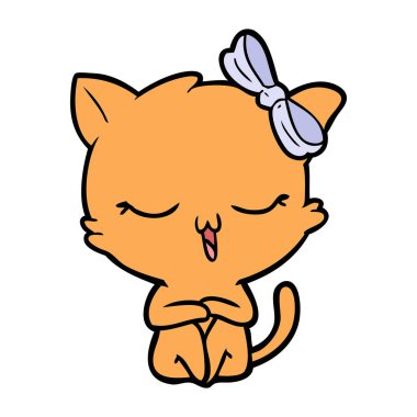 kafa yay ile karikatür kedi