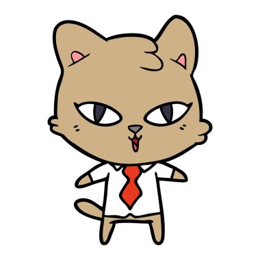 Çizgi film kedisinin vektör çizimi