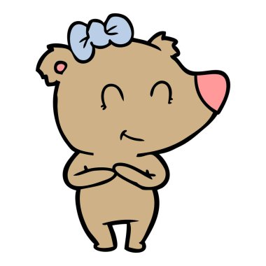 Çizgi film ayısının vektör çizimi