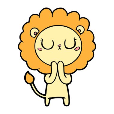 Çizgi film aslanının vektör çizimi