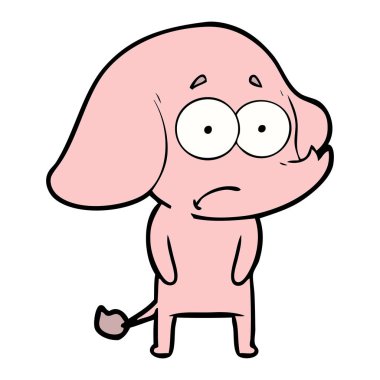 vektör çizim karikatür emin fil