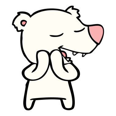 Karikatür kutup ayısının vektör çizimi