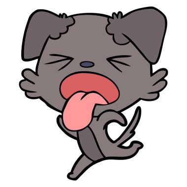 Çizgi film köpeğinin vektör çizimi