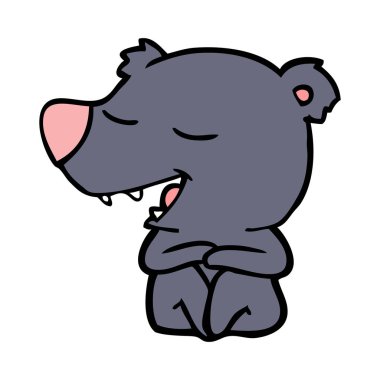 Çizgi film ayısının vektör çizimi