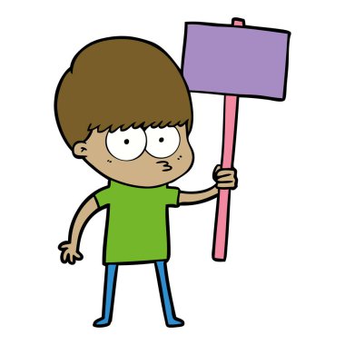 gergin çizgi film çocuk holding tasarlamak