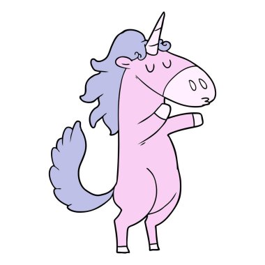 vektör çizim karikatür unicorn