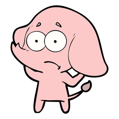 vektör çizim karikatür emin fil