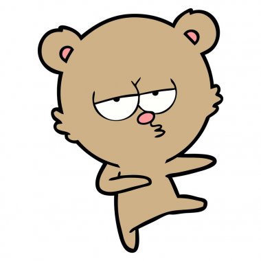 dans karikatür sıkılmış ayı