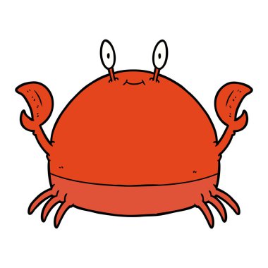 Çizgi film yengecinin vektör çizimi