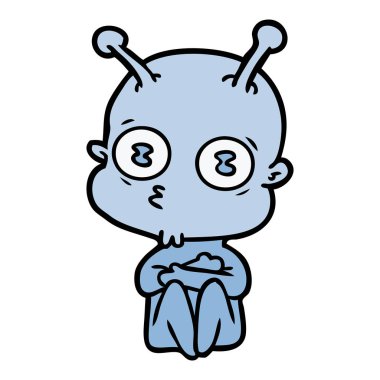 çizgi film garip kel uzay adamı