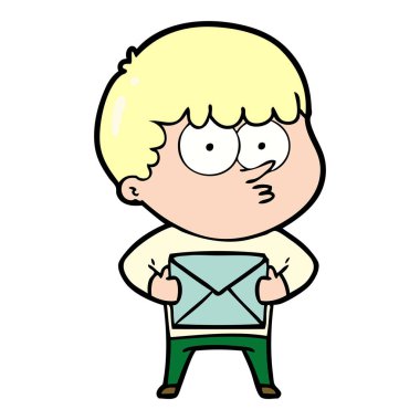 vektör çizim karikatür meraklı çocuk