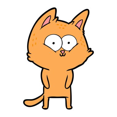 Çizgi film kedisinin vektör çizimi