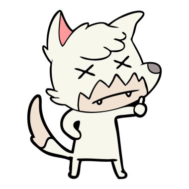 Çizgi film tilkisinin vektör çizimi