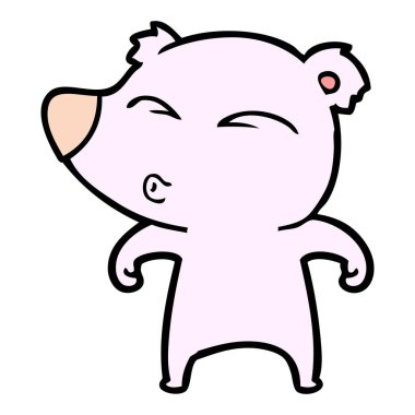 Çizgi film ayısının vektör çizimi