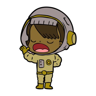 çizgi film astronot kadın açıklayan