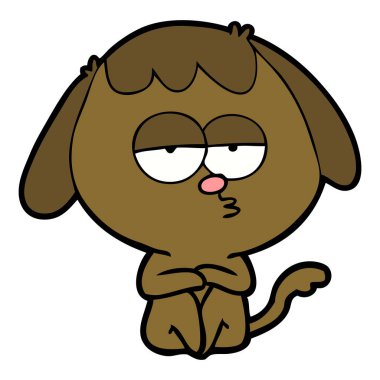 Çizgi film köpeğinin vektör çizimi