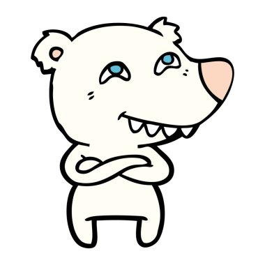 çizgi film kutup ayısı diş gösterilen