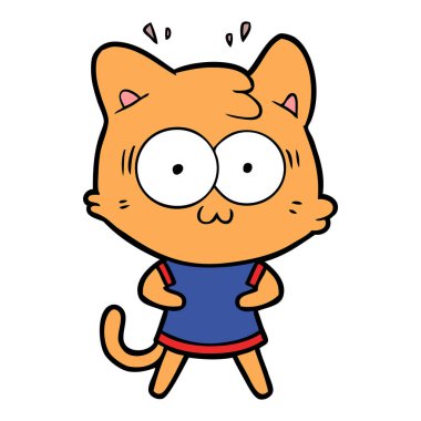 Çizgi film kedisinin vektör çizimi